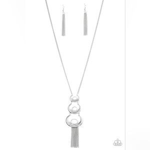 As MOON As I Can White Necklace Pendant Silver Fashion Jewelry